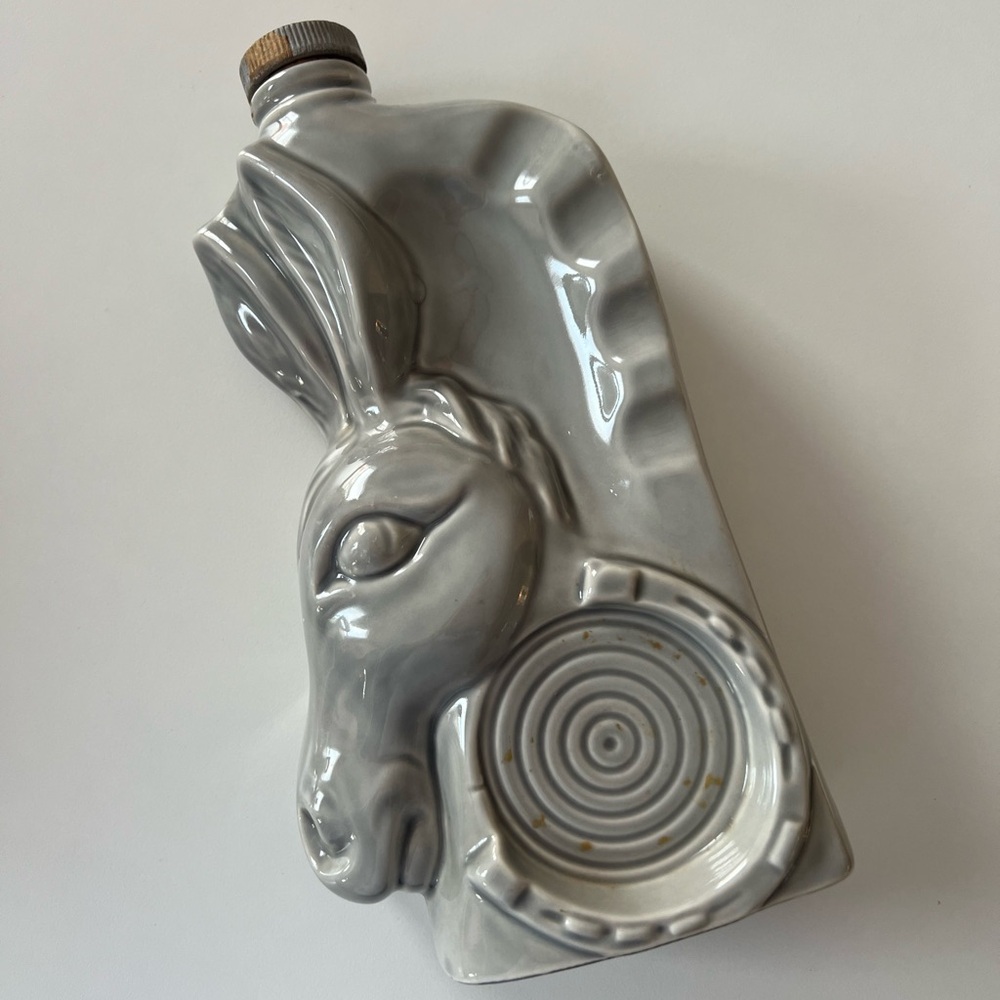 Vintage 1965 Jim Bean Horse Head Decanter - Regal China - MCM Bar Decor